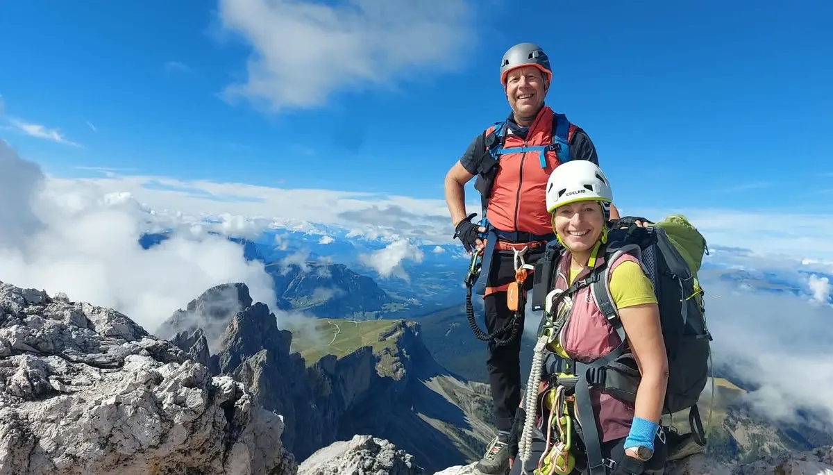 Sandra und Hubert auf dem Sas Rigais | © DAV Tittmoning / Kurt Stemmer