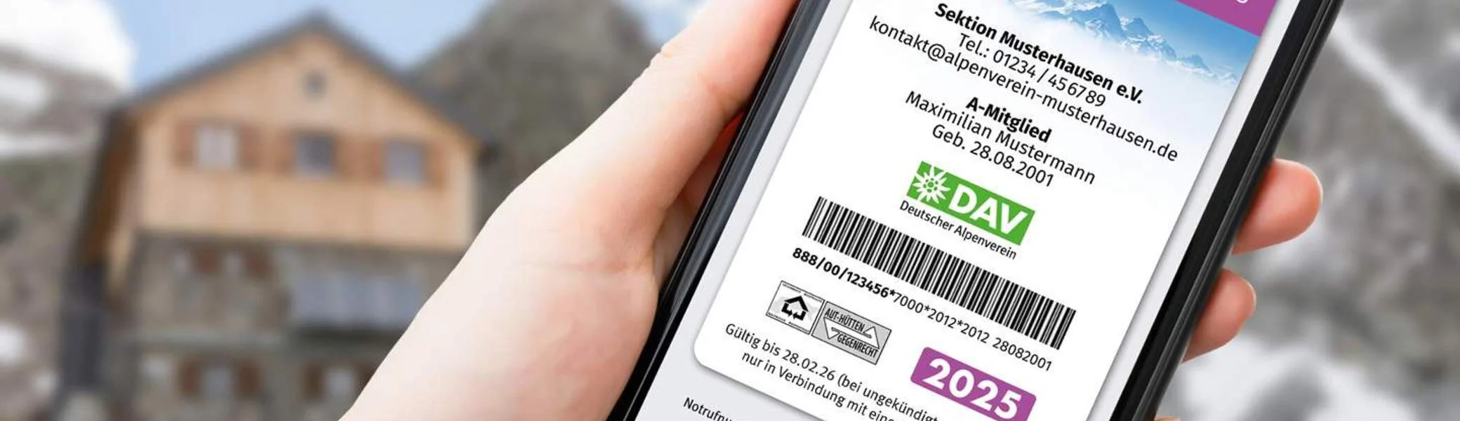 Der digitale Mitgliedsausweis ist immer dabei. | © DAV