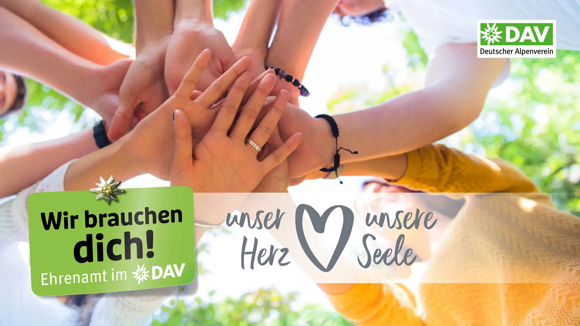 Kampagnenmotiv: Ehrenamtliche Unterstützung beim DAV - Imagefoto | © DAV