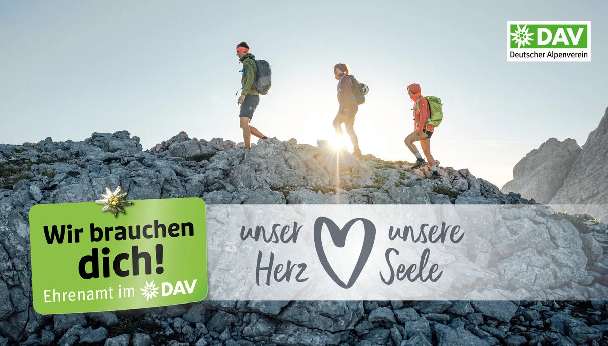 Kampagnenmotiv: Ehrenamtliche Unterstützung beim DAV - Imagefoto | © DAV / Julian Rohn